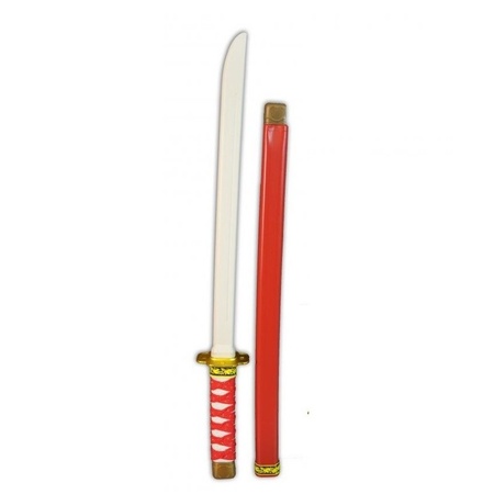 Red plastic ninja/ samurai sword  60 cm