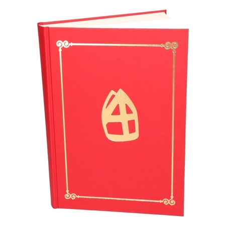 Red Saint Nicholas book with miter 350 pages