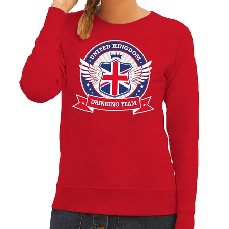 Rood United Kingdom drinking team sweater dames