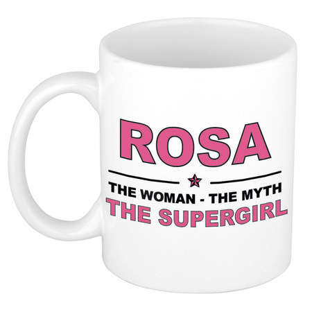 Rosa The woman, The myth the supergirl cadeau koffie mok / thee beker 300 ml