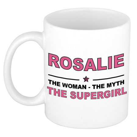 Rosalie The woman, The myth the supergirl cadeau koffie mok / thee beker 300 ml
