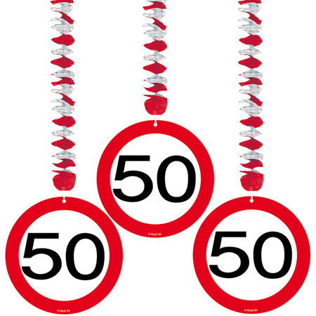 Rotorspiralen 50 jaar verkeersborden 3 stuks