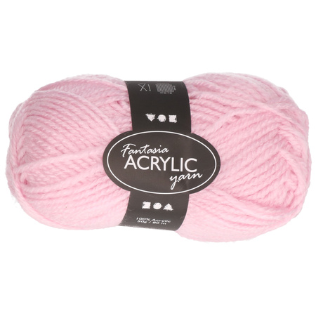 Pink acrylic yarn 80 meter