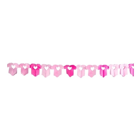 Pink baby garland with rompers