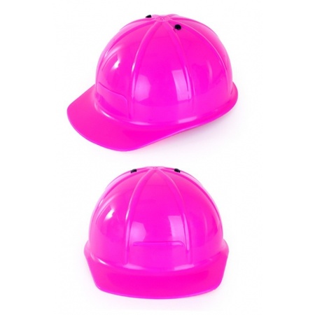 Pink construction helmet for children