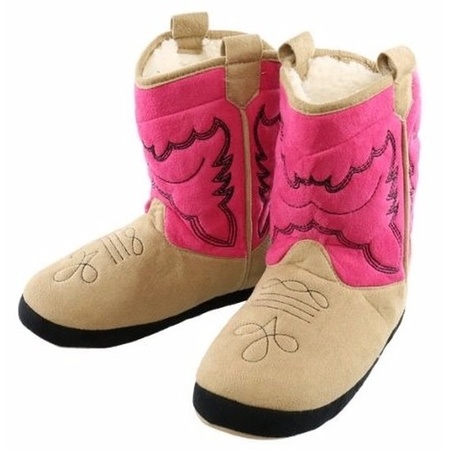 Pink cowboyboot slippers for girls