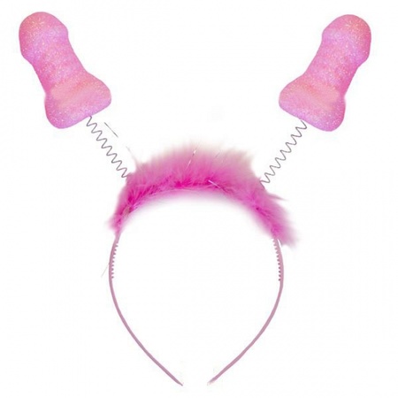 Pink tiara with penises