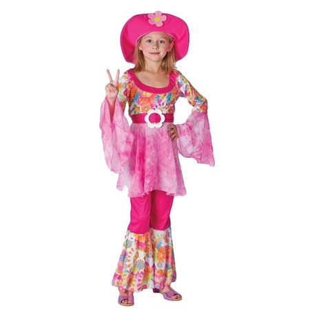Pink hippie outfit for girls