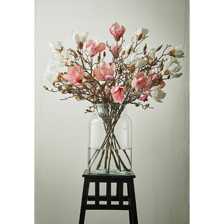 Roze Magnolia/beverboom kunsttak kunstplant 90 cm