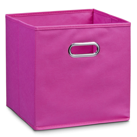 Set of 4x storage buckets 28 x 28 cm black and pink