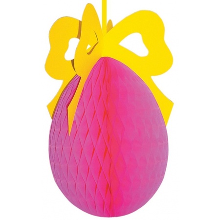Pink easter egg decoration 40 cm