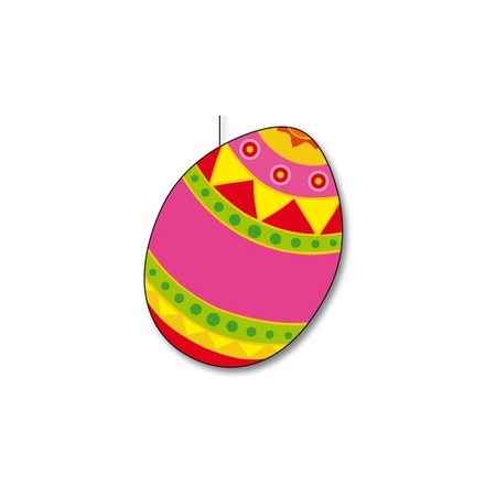 Pink Easter egg decoration 20 cm