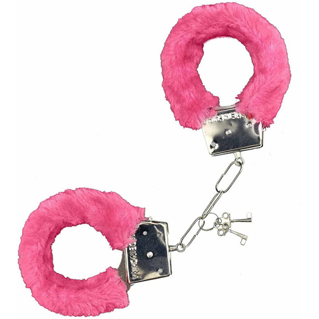 Plush pink handcuffs