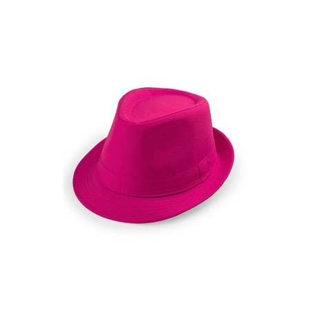 Roze trilby verkleed hoedje voor volwassenen