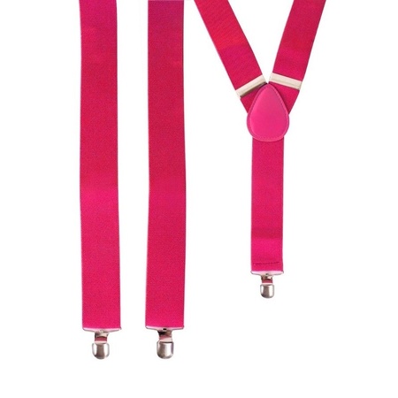 Roze verkleed bretels tot 120 cm