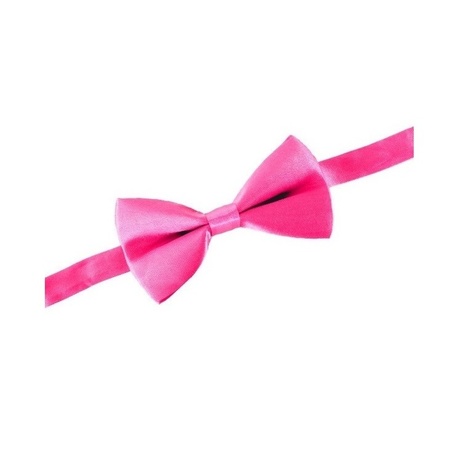 Roze verkleed vlinderstrikje 12 cm voor dames/heren