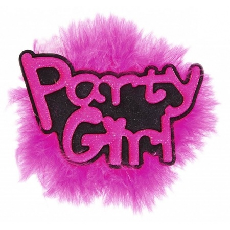 Roze vrijgezellen broche button Party Girl