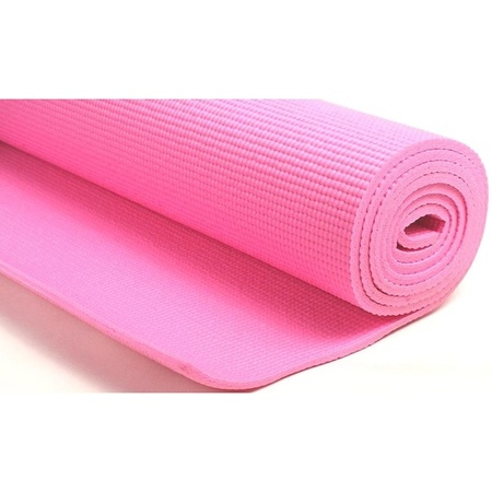 Pink yogamat/sportsmat 180 x 60 cm
