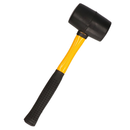 Rubberen hamer / campinghamer 450 gram inclusief tentharingen uittrekker