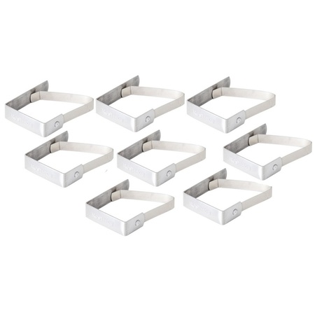 Stainless steel tablecloth clamps 8 pieces