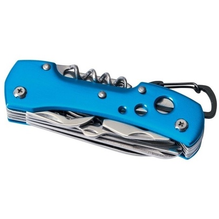 RVS pocket knife blue 12 functions 9,5 cm