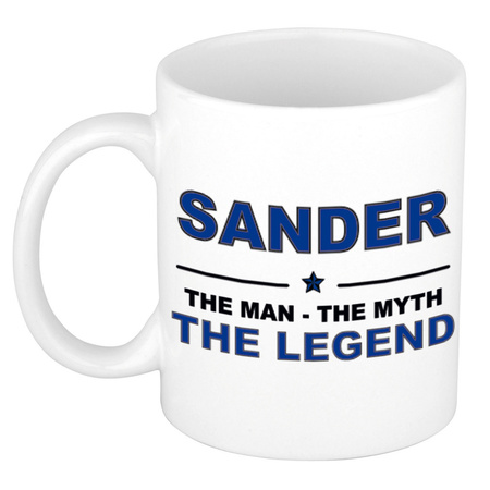 Sander The man, The myth the legend cadeau koffie mok / thee beker 300 ml