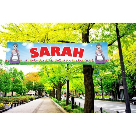 Sarah PVC banner 200x 50 cm