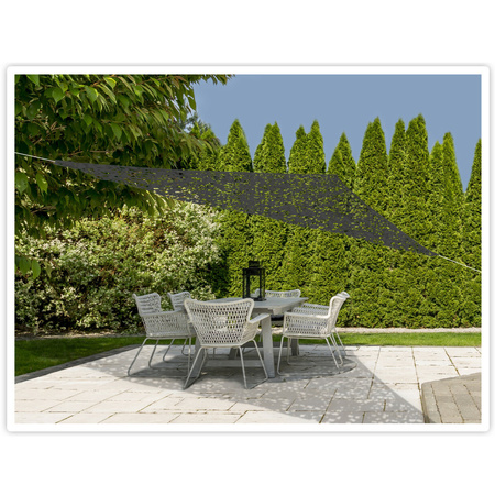 Shade cloth triangle grey camouflage 3,6 meter