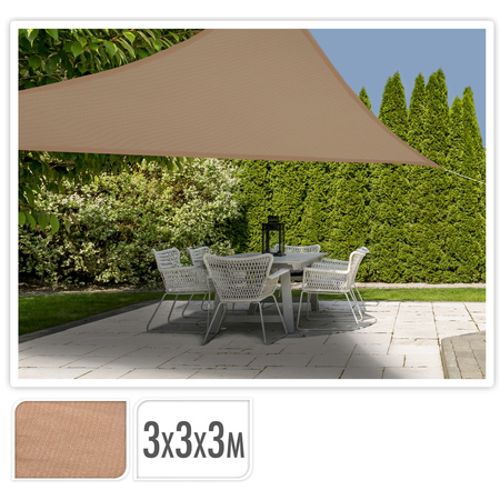 Shade cloth triangle brown 3 meter