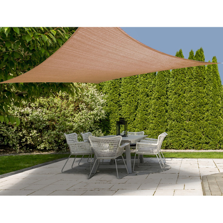 Shade cloth square light brown 3 x 3 meter