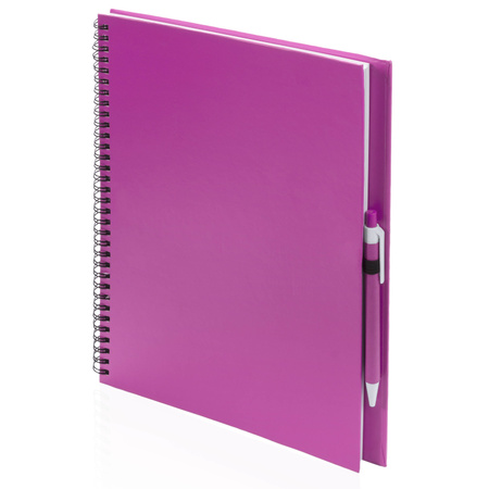Schetsboek/tekenboek roze A4 formaat 80 vellen inclusief pen
