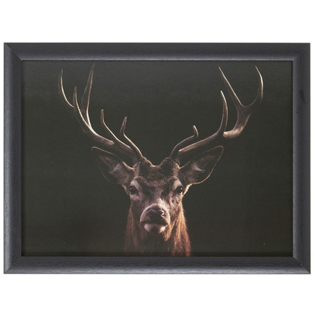 Laptray black deer print 43 x 33 cm