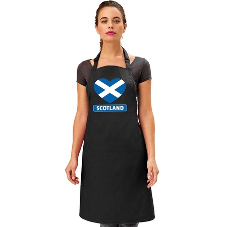 Scotland heart apron black 