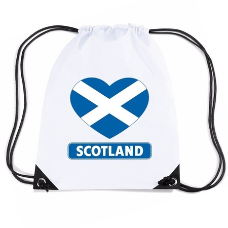 Schotland hart vlag nylon rugzak wit