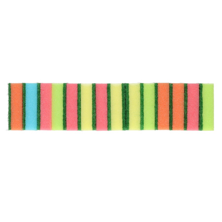 14x pieces abrasive pads - multicolour