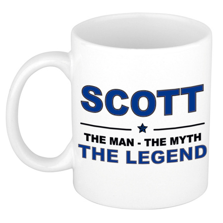 Scott The man, The myth the legend cadeau koffie mok / thee beker 300 ml