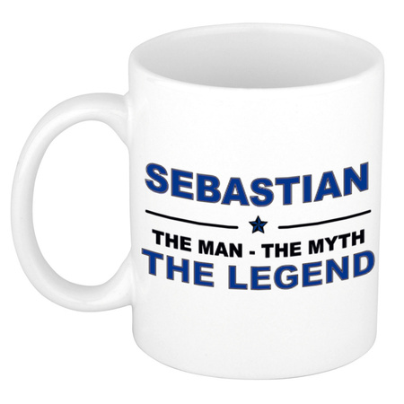 Sebastian The man, The myth the legend cadeau koffie mok / thee beker 300 ml