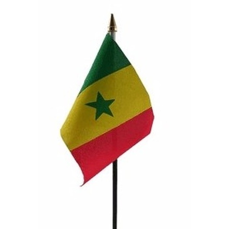 Senegal mini vlaggetje op stok 10 x 15 cm