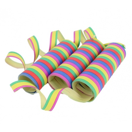 Serpentine - 3x rollen - gekleurd - papier