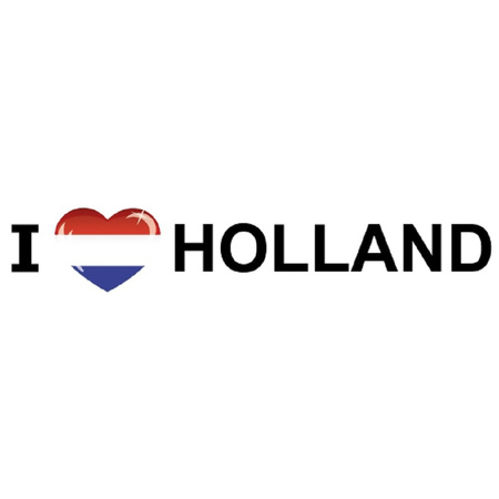 Set van 10x stuks i Love Holland stickers 19.6 x 4.2 cm