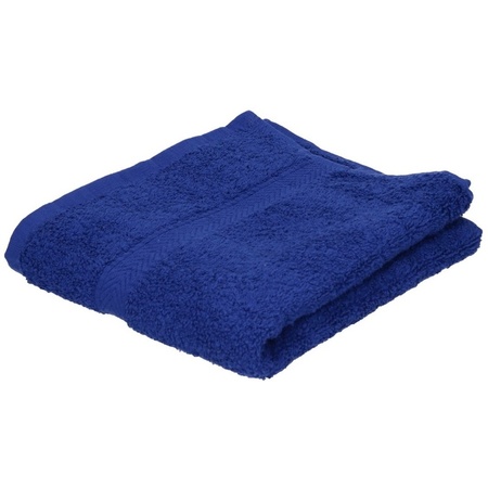 Set van 10x stuks luxe handdoeken blauw 50 x 90 cm 550 grams
