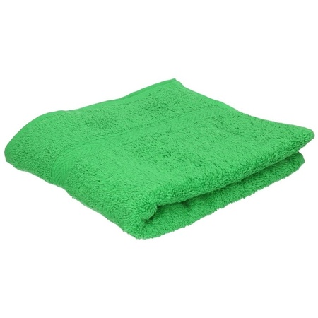 Set van 10x stuks luxe handdoeken groen 50 x 90 cm 550 grams