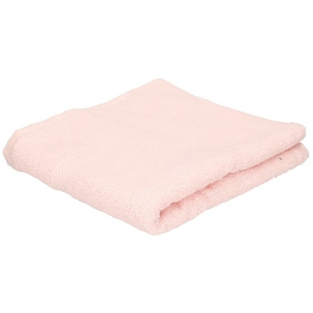 Set van 10x stuks luxe handdoeken licht roze 50 x 90 cm 550 grams