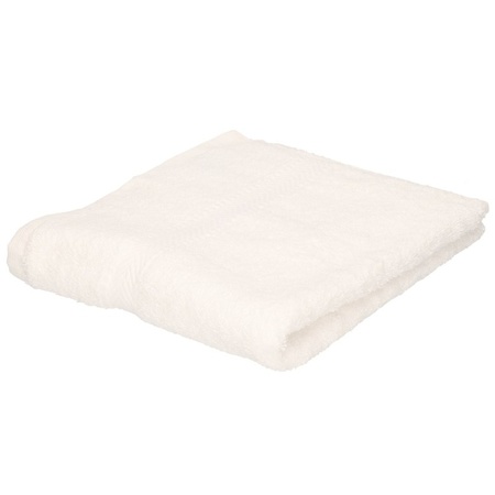 Set of 10x pieces white towels 50 x 90 cm 550 grams