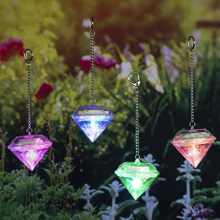 Set van 12x LED solar diamanten sfeerlicht tuinverlichting 