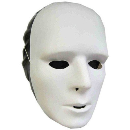 Set van 12x stuks witte grimeer maskers van plastic