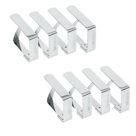 Tablecloth clips Stainless steel 16x pieces