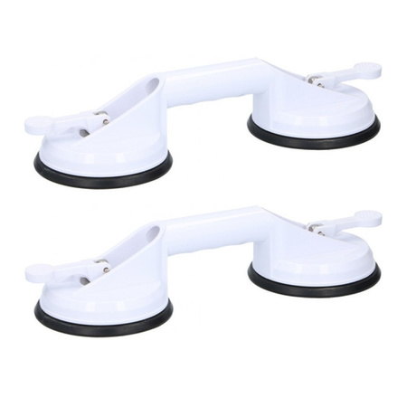 Set of 2x pieces bathroom handles with suction cups 33 cm