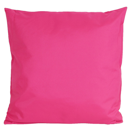 Set of 2x pieces pillows for garden/house in fuchsia pink 45 x 45 cm