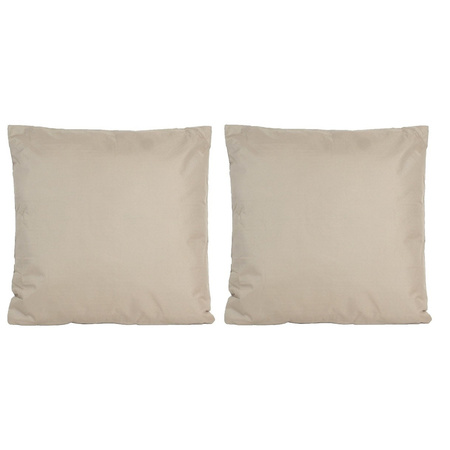Set of 2x pieces pillows for garden/house in taupe 45 x 45 cm